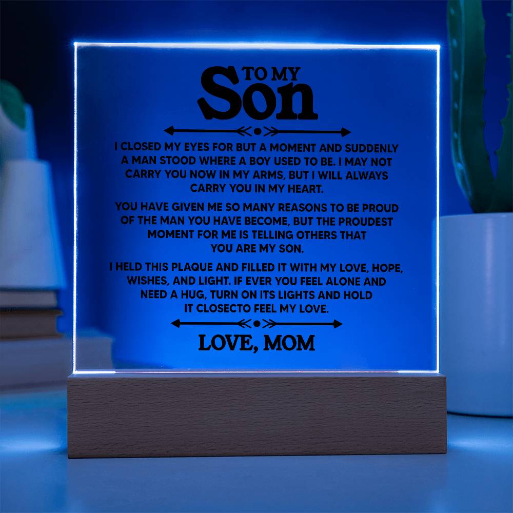 ZIAVIA  |  Acrylic Plaque  |  Son, Love Mom