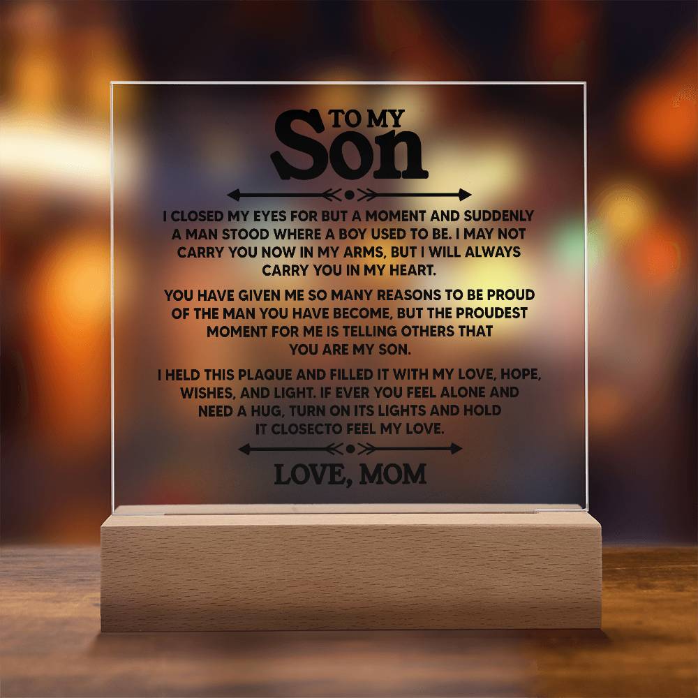 ZIAVIA  |  Acrylic Plaque  |  Son, Love Mom