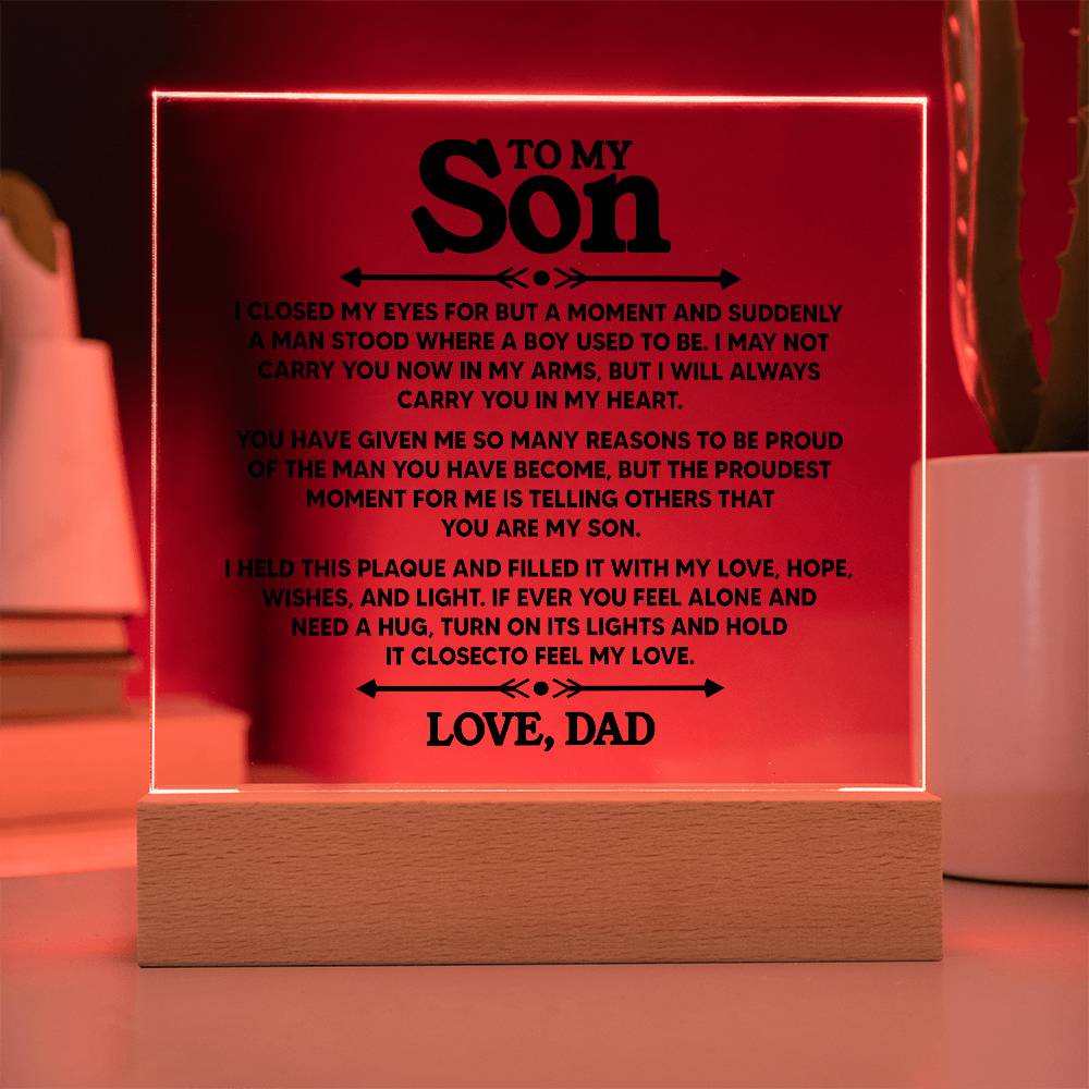 ZIAVIA  |  Acrylic Plaque  |  Son, Love Dad