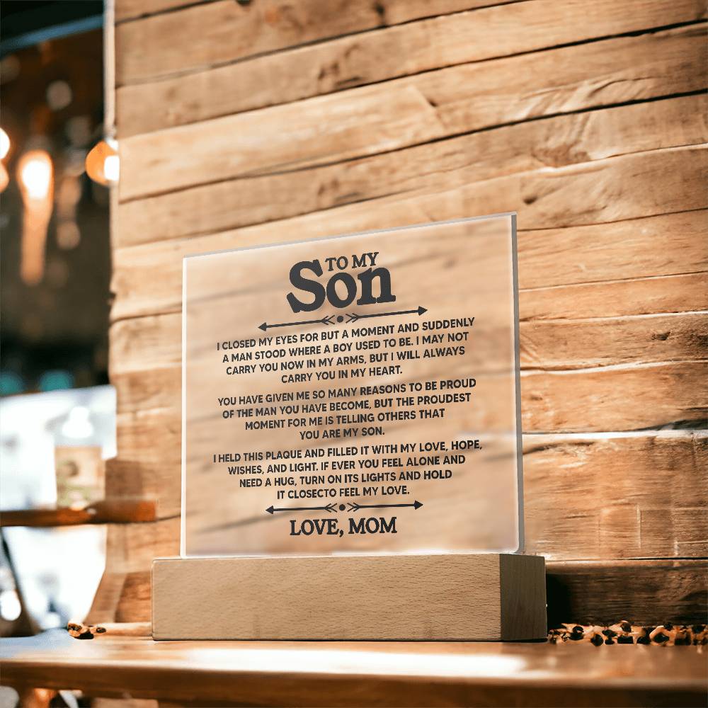 ZIAVIA  |  Acrylic Plaque  |  Son, Love Mom