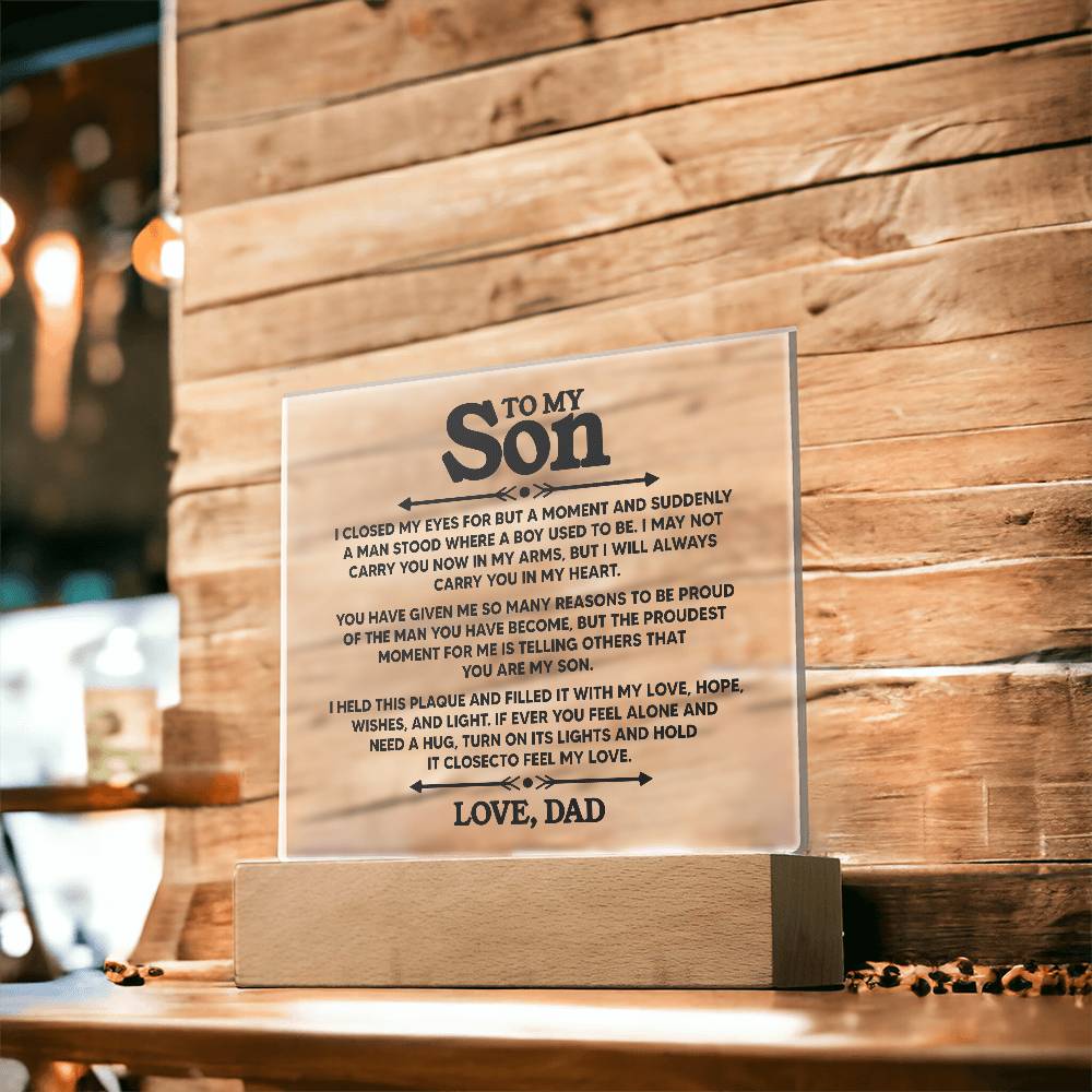 ZIAVIA  |  Acrylic Plaque  |  Son, Love Dad