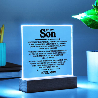 ZIAVIA  |  Acrylic Plaque  |  Son, Love Mom