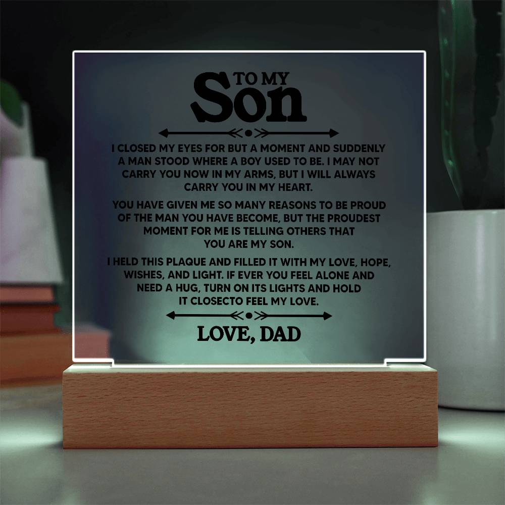 ZIAVIA  |  Acrylic Plaque  |  Son, Love Dad