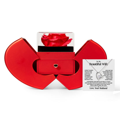 Ziavia Heart Rose Box - Heart Necklace - My Beautiful Wife
