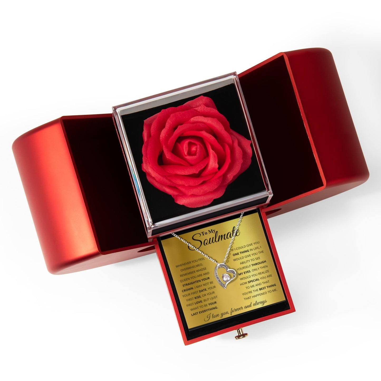 Ziavia Heart Rose Box - Heart Necklace - Soulmate Straighten Your Crown