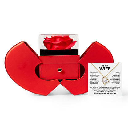 Ziavia Heart Rose Box - Heart Necklace - Wife Falling in Love