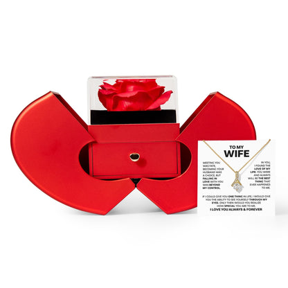 Ziavia Heart Rose Box - Alluring Necklace - Wife Falling in Love