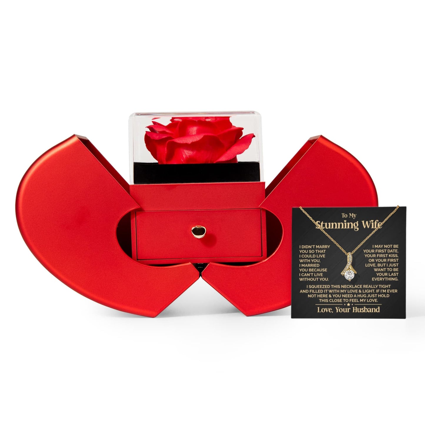 Ziavia Heart Rose Box - Alluring Necklace - My Stunning Wife
