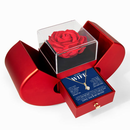 Ziavia Heart Rose Box - Alluring Necklace - Wife Can't Live Without You