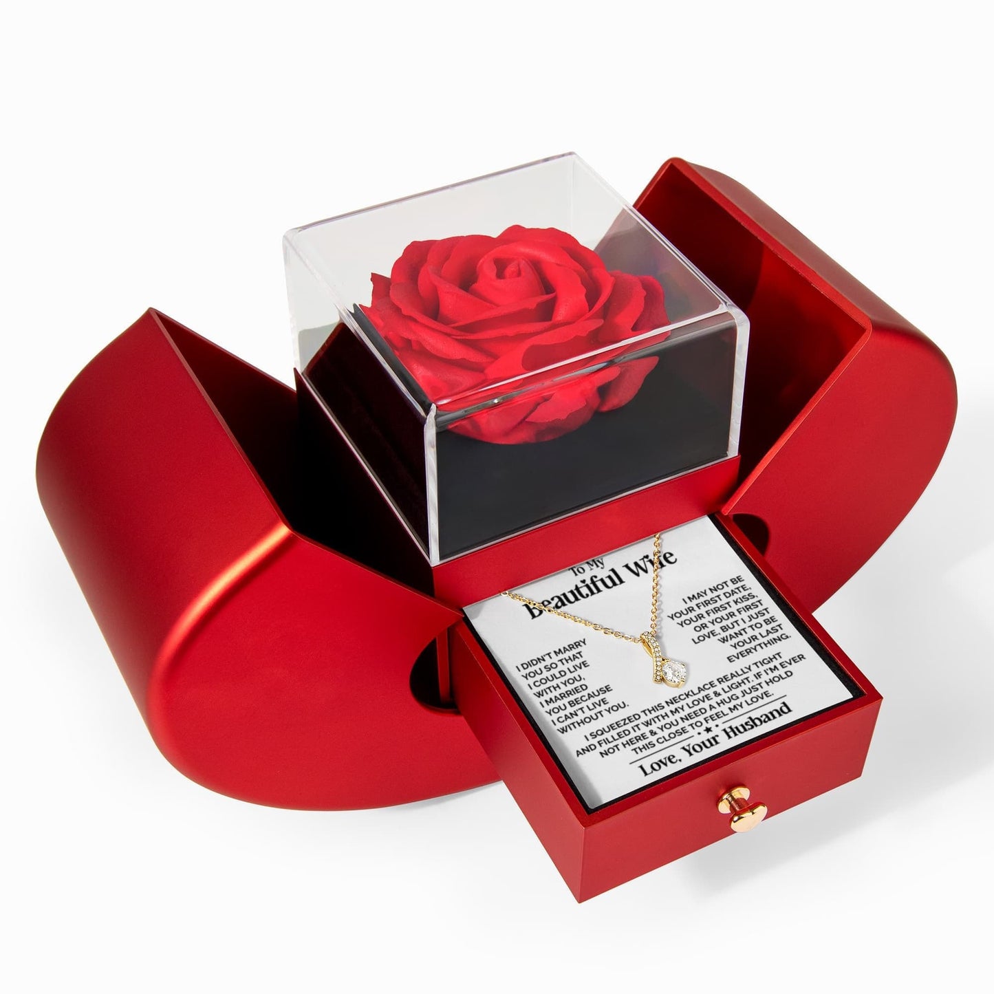 Ziavia Heart Rose Box - Alluring Necklace - My Beautiful Wife