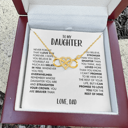 Beautiful Daughter | ZIAVIA Infinity Heart | 925S Necklace | Love Dad