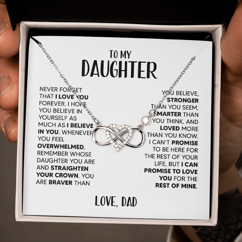 Beautiful Daughter | ZIAVIA Infinity Heart | 925S Necklace | Love Dad