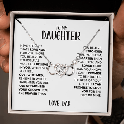 Beautiful Daughter | ZIAVIA Infinity Heart | 925S Necklace | Love Dad