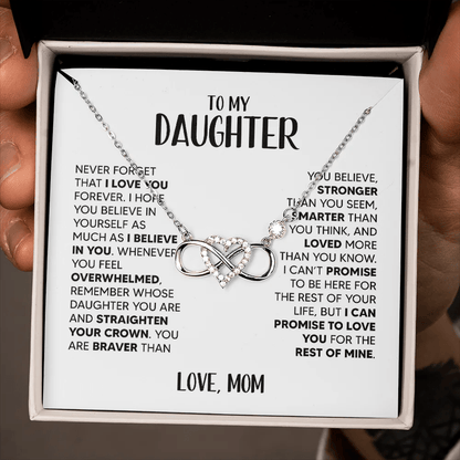 Beautiful Daughter | ZIAVIA Infinity Heart | 925S Necklace | Love Mom