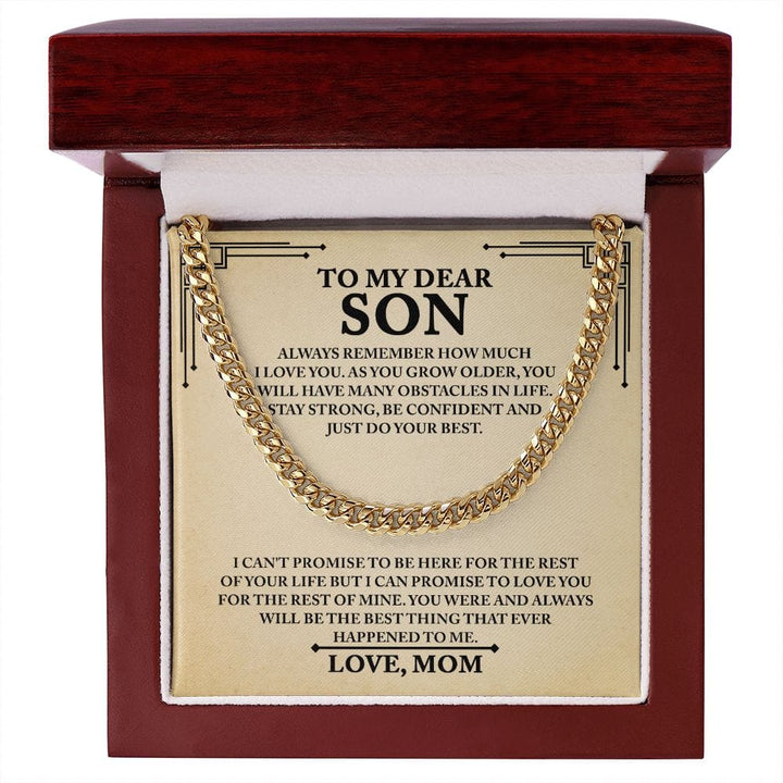 Son-in-law Always Remember Cuban Link Chain Bracelet Gift
