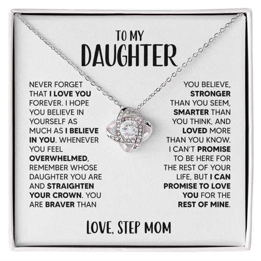 To My Daughter | Step Mom | Vest Knot Necklace