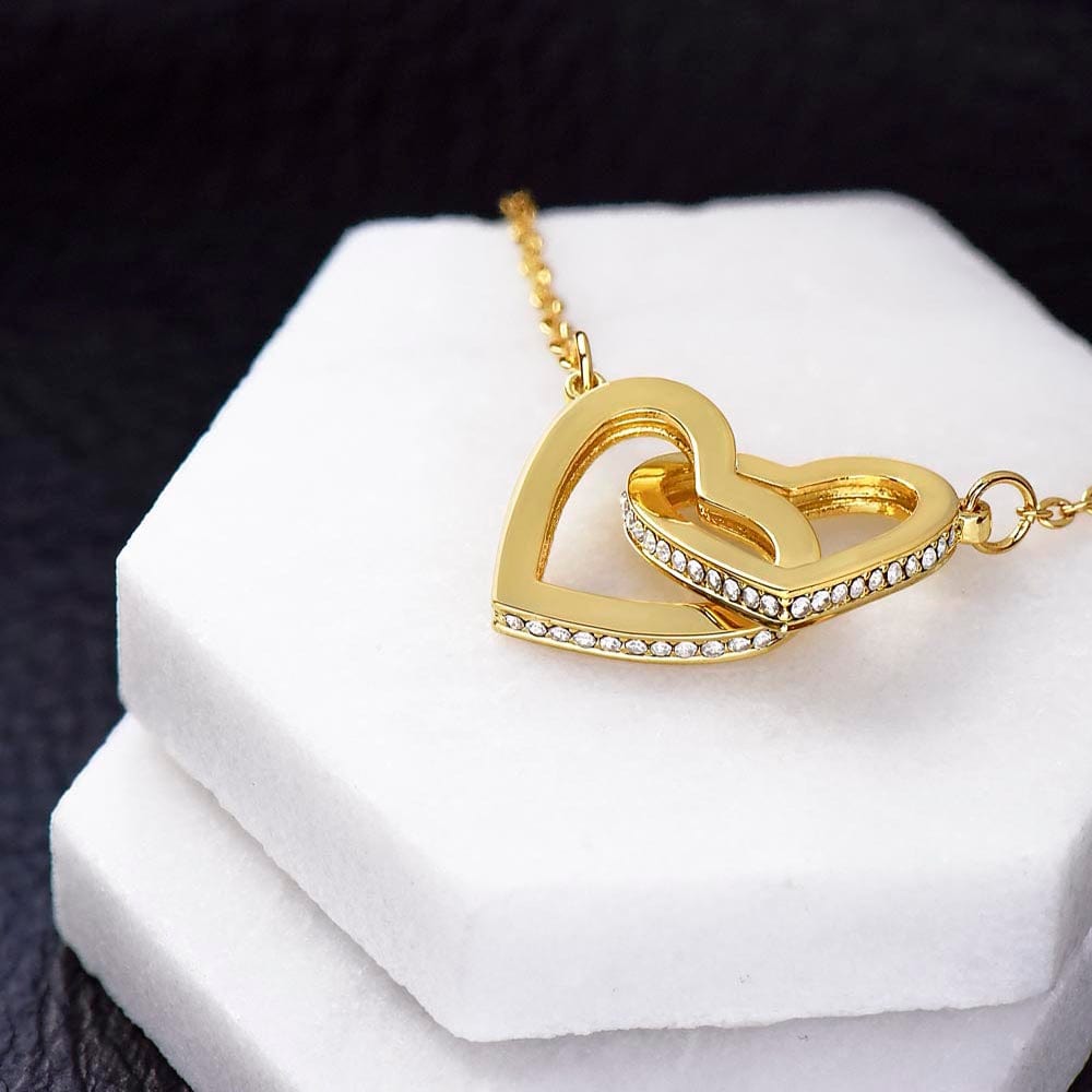 Interlocked Hearts Necklace - Granddaughter I Can Promise