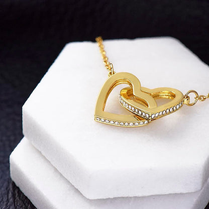 Interlocked Hearts Necklace - Granddaughter I Can Promise