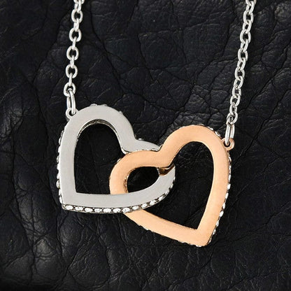 Interlocked Hearts Necklace - Granddaughter I Can Promise