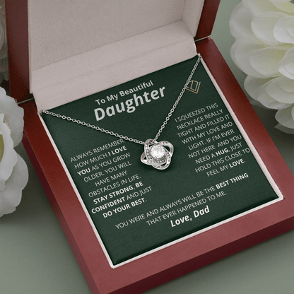 Vesta Knot Necklace - Daughter Stay Strong - From Dad